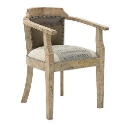 FABRIC/LEATHER CHAIR BEIGE