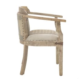 FABRIC/LEATHER CHAIR BEIGE