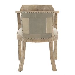 FABRIC/LEATHER CHAIR BEIGE