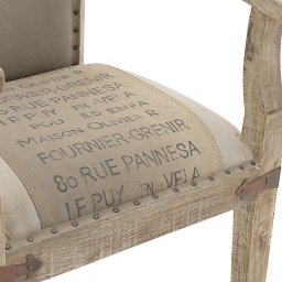 FABRIC/LEATHER CHAIR BEIGE