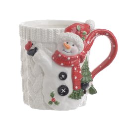 CERAMIC RELIEF MUG ‘SNOWMAN’