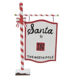 METALLIC XMAS DECO ‘SANTA’ SIGN