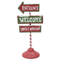 METALLIC XMAS DECO ‘WELCOME’ SIGN