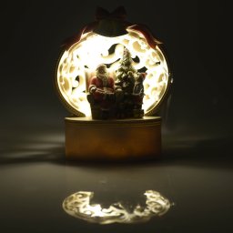 POLYRESIN XMAS W/LED SCENE ‘SANTA’