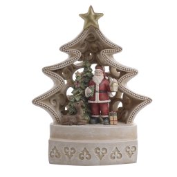 POLYRESIN XMAS W/LED SCENE ‘SANTA’