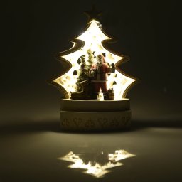 POLYRESIN XMAS W/LED SCENE ‘SANTA’
