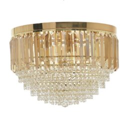 GLASS CHANDELIER W/7 LIGHTS