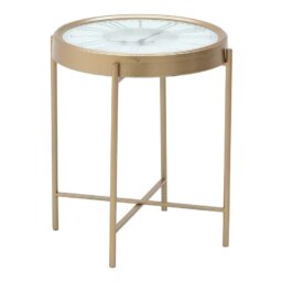 METAL TABLE W/CLOCK