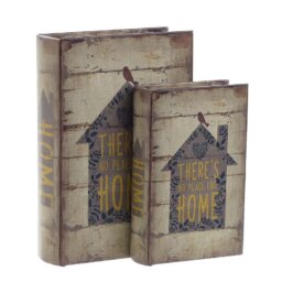 LEATHER BOX/BOOK BIG ”HOME”