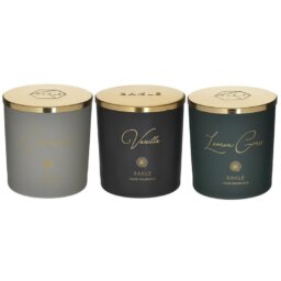 SCENTED PARAFFIN CANDLE IN GLASS JAR 210GR