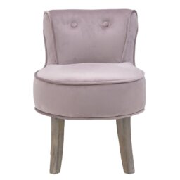 WOODEN/FABRIC CHAIR PINK