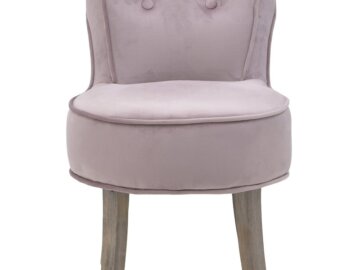 WOODEN/FABRIC CHAIR PINK