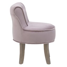 WOODEN/FABRIC CHAIR PINK